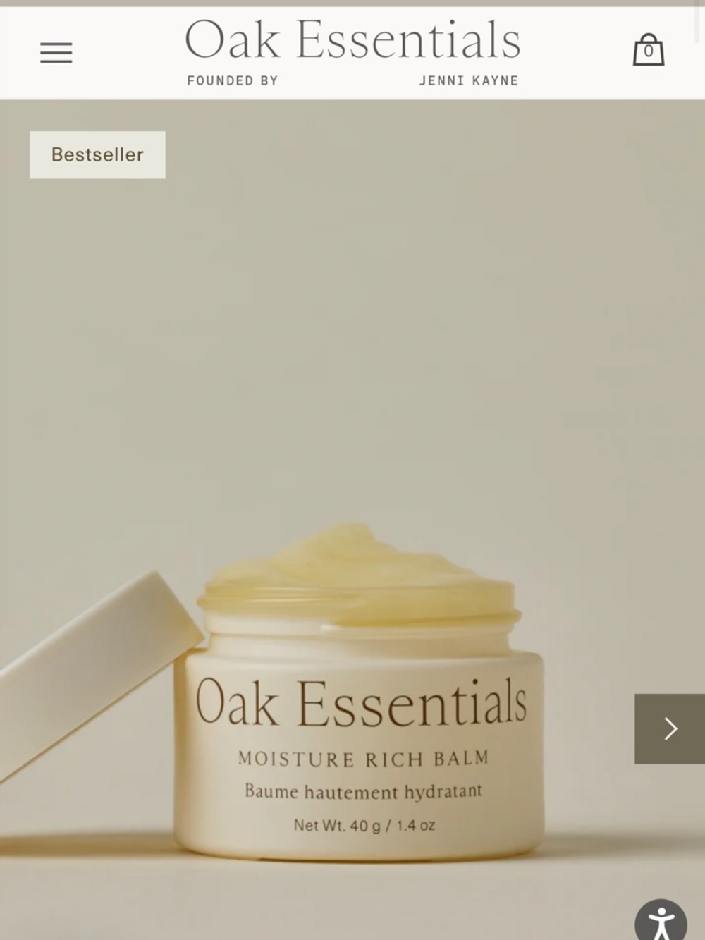 NWT Oak Essentials Moisture Rich Balm — Cream